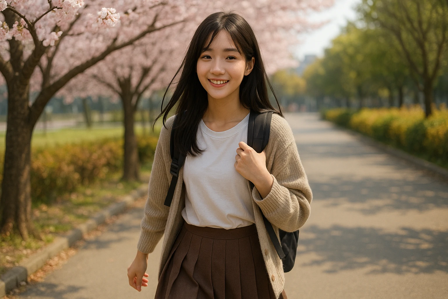 A young East Asian woman reading a clean manhwa comic indoors, with a calm and thoughtful mood