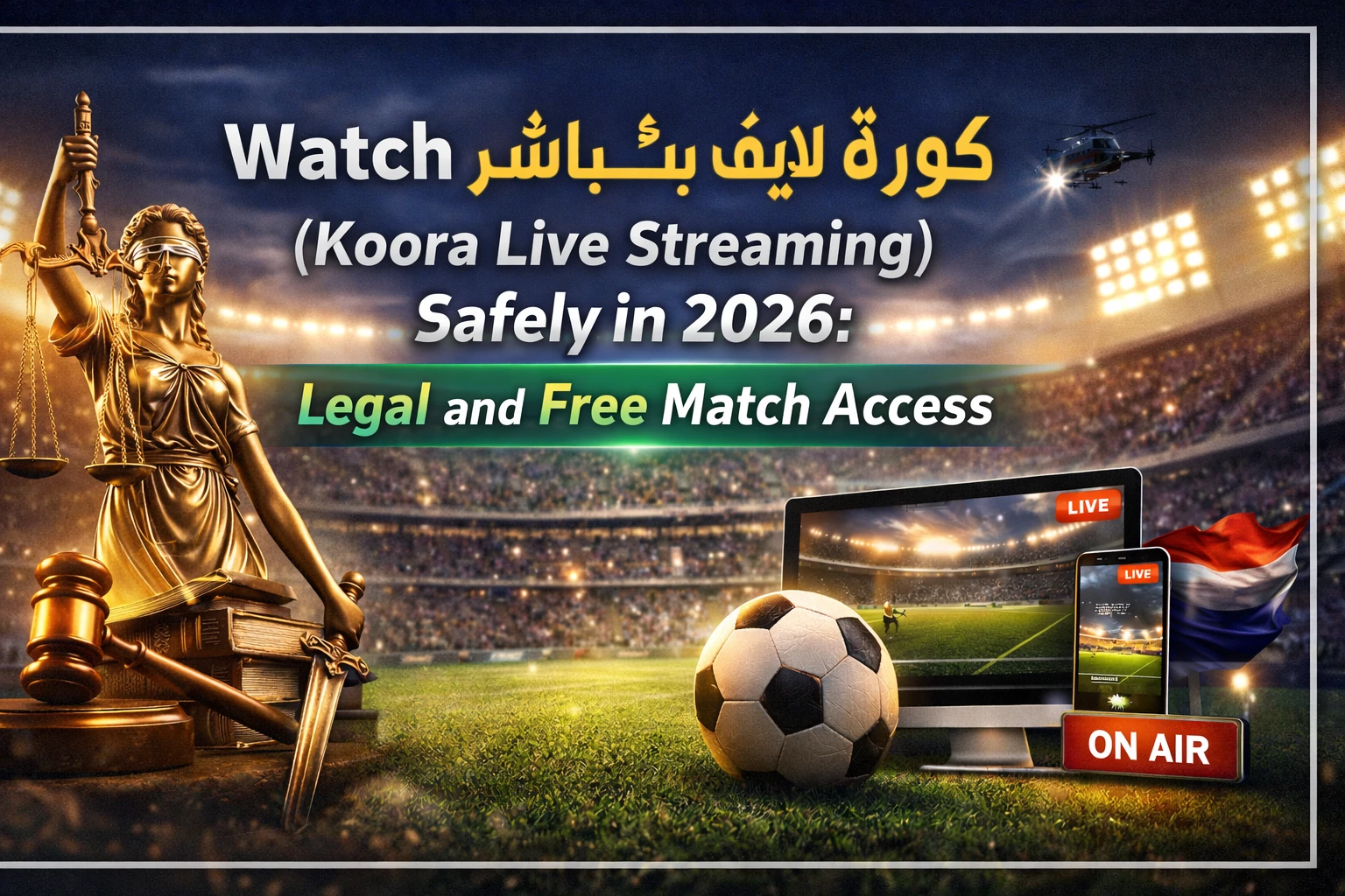 Read more about the article Watch كورة لايف بث مباشر (Koora Live Streaming) Safely in 2026: Legal, and Free Match Access